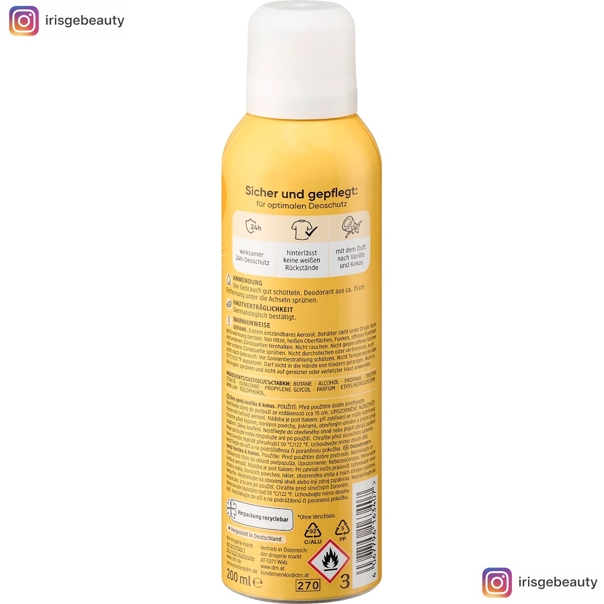 Thumbnail of مزيل عرق سبراي بالفانيلا وجوز الهند، 200 مل