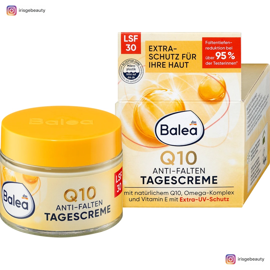Balea Facial Cream Q10 Anti-Wrinkle Protective Day Cream SPF 30, 50 ml