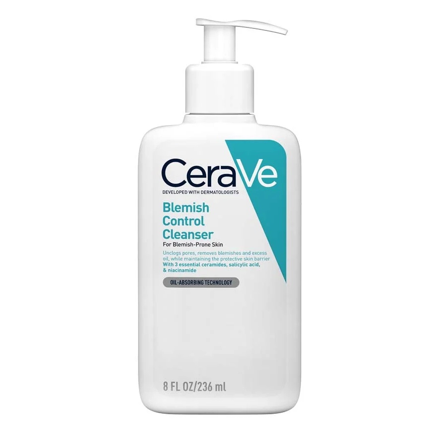 غسول سيرافي للبشرة المعرضة للحبوب وتنظيف المسام والرؤوس السوداء