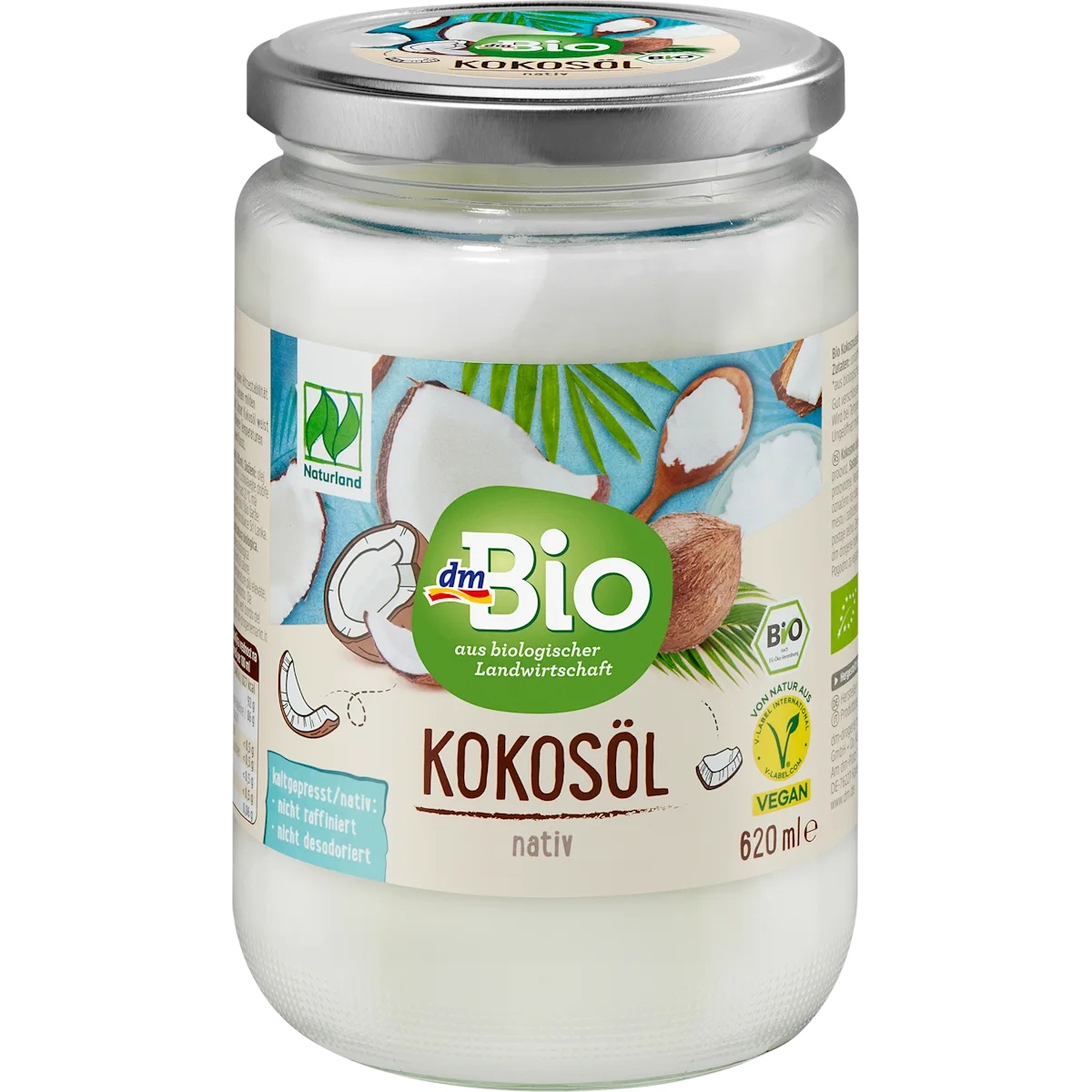 زيت جوز الهند البكر معصور على البارد 620 مل