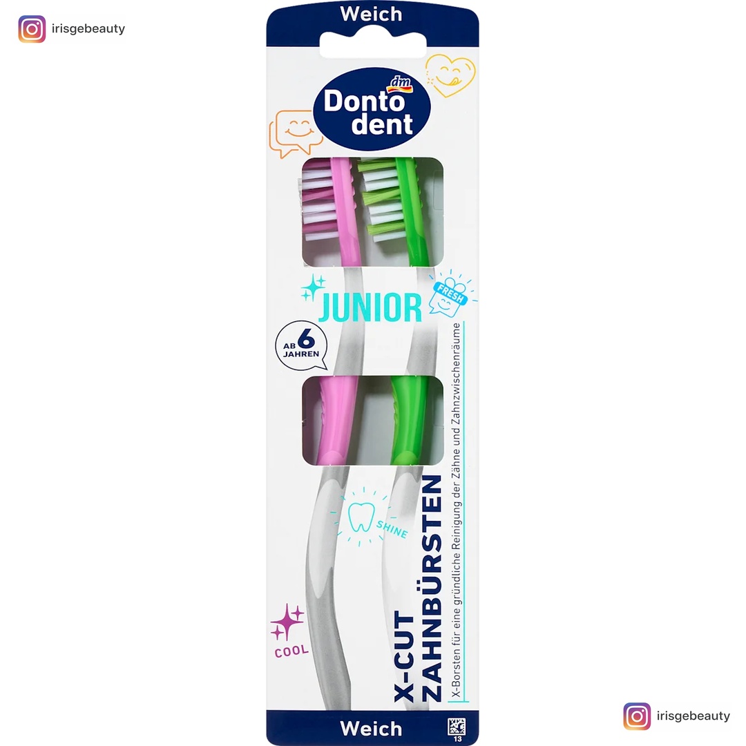 DontoDent Toothbrush Junior AB6 X-Cut, soft, 2 pieces