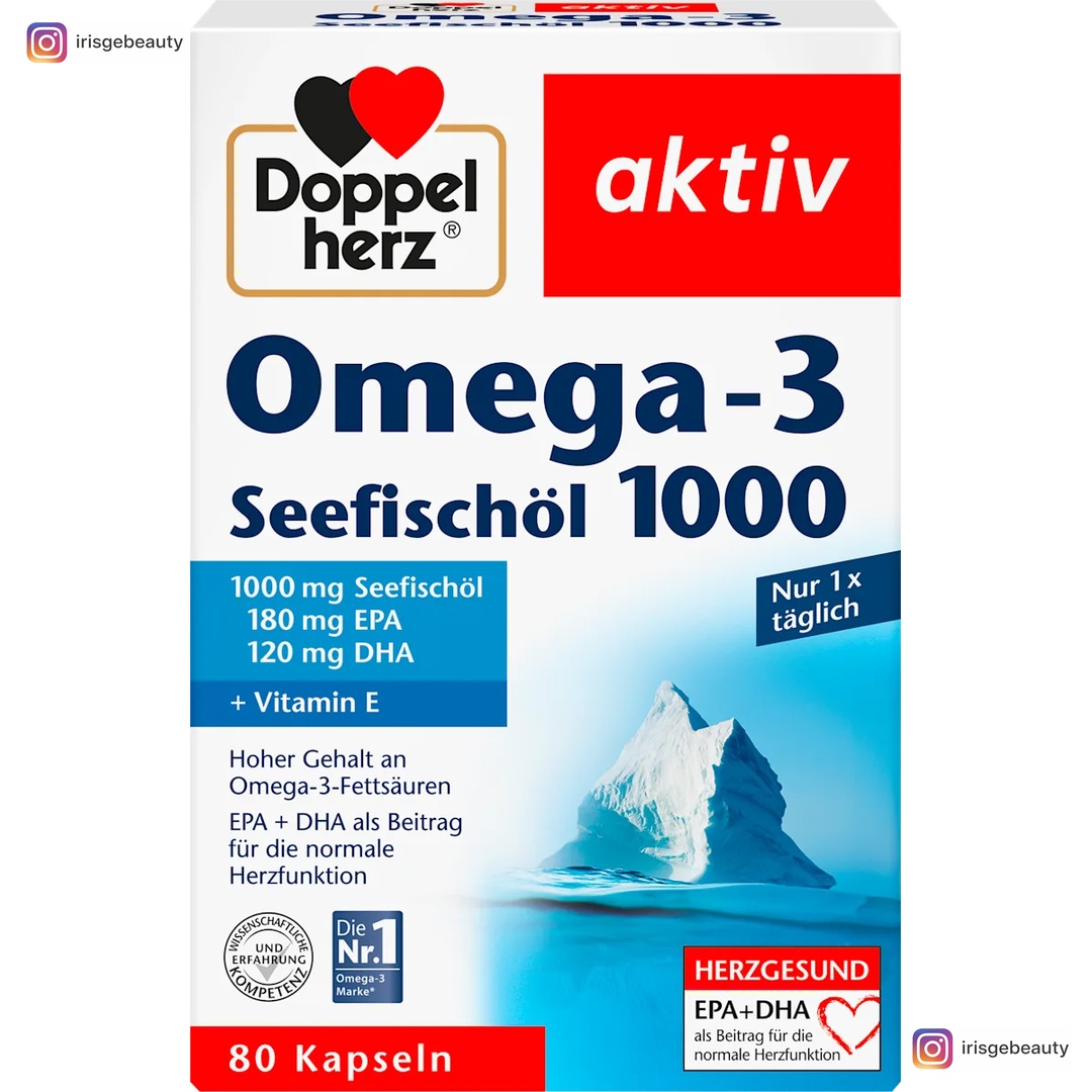 Doppelherz Omega-3 Seefischöl 1000 Kapseln 80 St., 107,8 g