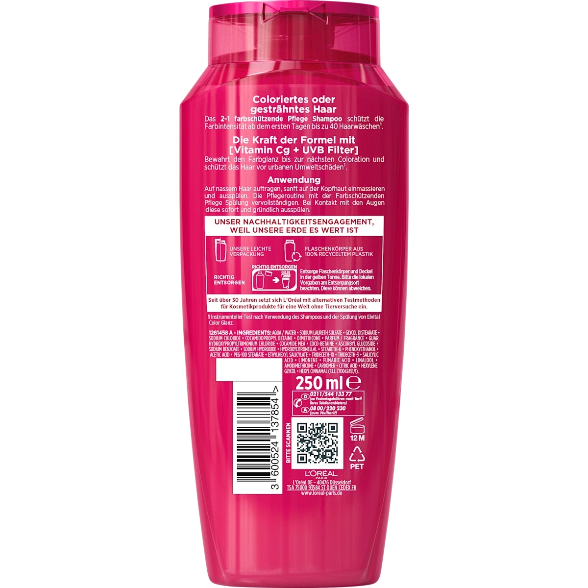 Thumbnail of لوريال بارس الفيتال للشعر المصبوغ 2 في 1 شامبو ومكيف 250 مل