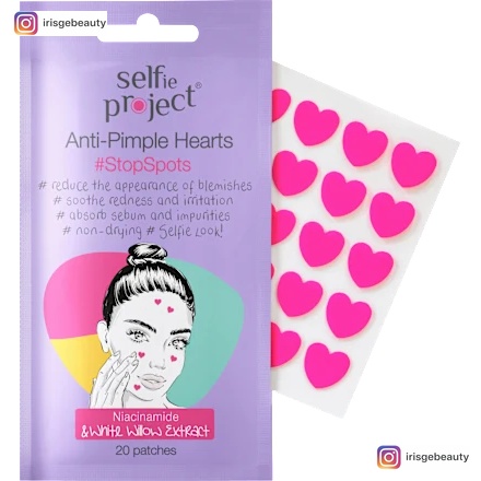 Selfie Project Anti-Pimple Patches Hearts, 20 pcs